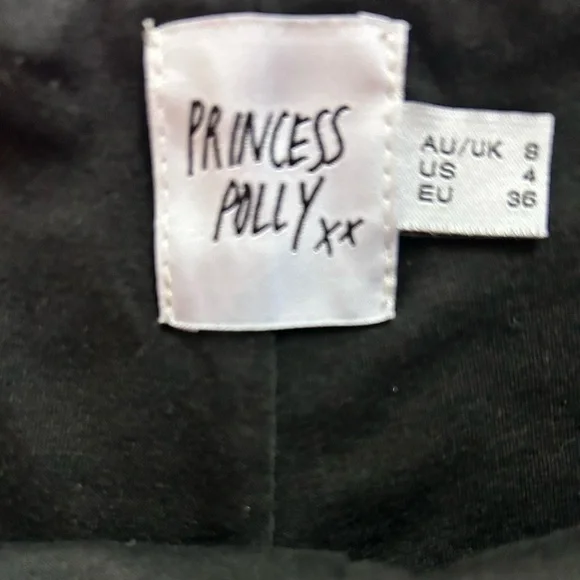 Princess Polly Black Ariarne Flare Pants Cut Out High Waist Size 4 Women’s - Picture 6 of 6